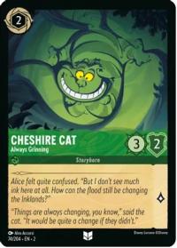 lorcana rise of the floodborn cheshire cat always grinning