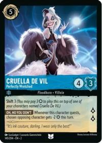 lorcana rise of the floodborn cruella de vil perfectly wretched foil