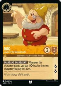 lorcana rise of the floodborn doc leader of the seven dwarfs foil