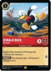 lorcana rise of the floodborn donald duck not again foil