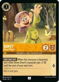 lorcana rise of the floodborn dopey always playful foil