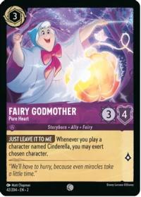 lorcana rise of the floodborn fairy godmother pure heart foil