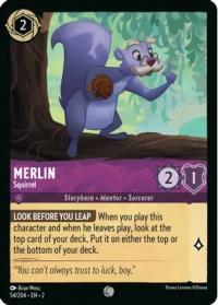 lorcana rise of the floodborn merlin squirrel foil