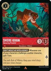 lorcana rise of the floodborn shere khan menacing predator foil