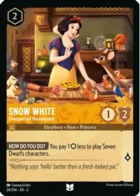 lorcana rise of the floodborn snow white unexpected houseguest