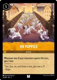 lorcana into the inklands 99 puppies foil
