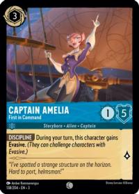 lorcana into the inklands captain amelia first in command foil