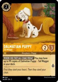 lorcana into the inklands dalmatian puppy tail wagger 4e 204 foil
