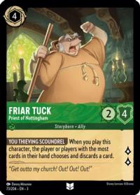 lorcana into the inklands friar tuck priest of nottingham foil