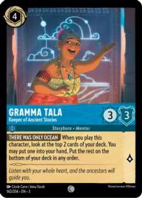 lorcana into the inklands gramma tala keeper of ancient stories