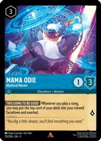 lorcana into the inklands mama odie mystical maven foil