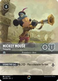 lorcana into the inklands mickey mouse trumpeter alternate art