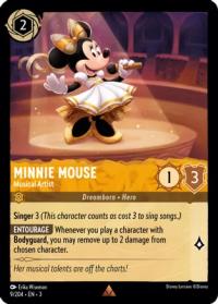 lorcana into the inklands minnie mouse musical artist foil