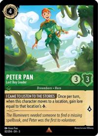 lorcana into the inklands peter pan lost boy leader foil