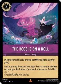 lorcana into the inklands the boss is on a roll foil
