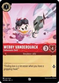 lorcana into the inklands webby vanderquack enthusiastic duck foil