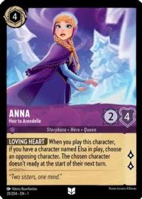 lorcana the first chapter anna heir to arendelle foil