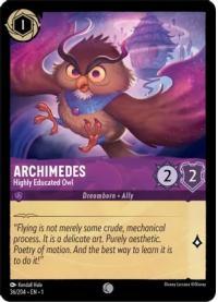 lorcana the first chapter archimedes highly educated owl foil
