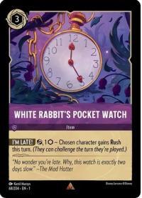 lorcana the first chapter white rabbit s pocket watch foil