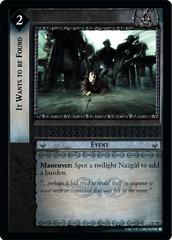 lotr tcg mines of moria it wants to be found