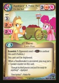 my little pony defenders of equestria applejack pinkie pie on the ball