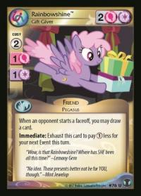 my little pony defenders of equestria rainbowshine gift giver