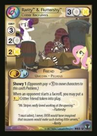 my little pony defenders of equestria rarity fluttershy critter recruiters