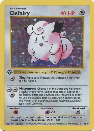 Clefairy 5-102 1st edition