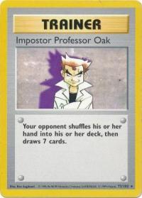 pokemon base set shadowless impostor professor oak 73 102 shadowless