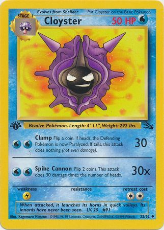 Cloyster 32-62  1st edition