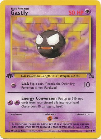 Gastly 33-62  1st edition