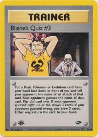 pokemon gym challenge 1st edition blaine s quiz 3 112 132 1st edition