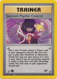 pokemon gym challenge 1st edition sabrina s psychic control 121 132 1st edition