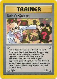 pokemon gym heroes 1st edition blaine s quiz 1 97 132 1st edition