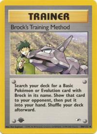 pokemon gym heroes 1st edition brock s training method 106 132 1st edition