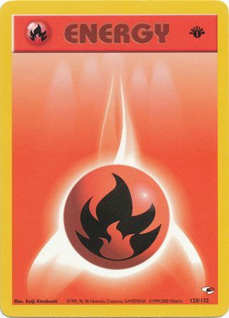 Fire Energy - 128-132 - 1st Edition (Heroes)