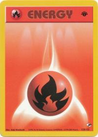 pokemon gym heroes 1st edition fire energy 128 132 1st edition heroes
