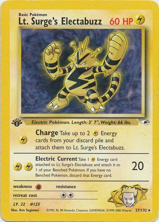 Lt. Surge's Electabuzz - 27-132 - 1st Edition