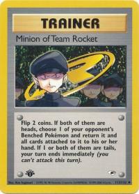 pokemon gym heroes 1st edition minion of team rocket 113 132 1st edition