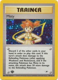 pokemon gym heroes 1st edition misty 18 132 1st edition
