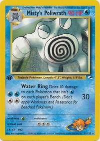 pokemon gym heroes 1st edition misty s poliwrath 31 132 1st edition