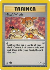 pokemon gym heroes 1st edition misty s wrath 114 132 1st edition