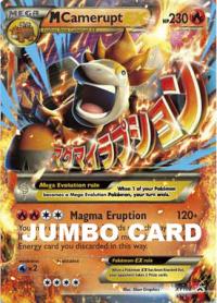 pokemon jumbo pokemon cards mega m camerupt ex xy198 oversized