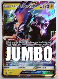 pokemon jumbo pokemon cards shiny tapu koko gx sm50 oversized