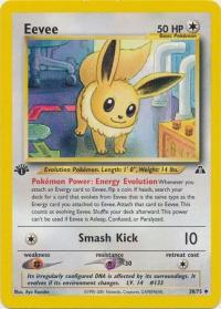 pokemon neo discovery 1st edition eevee 38 75 1st edition