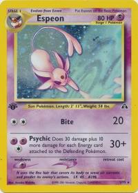 pokemon neo discovery 1st edition espeon 1 75 1st edition