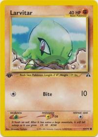 pokemon neo discovery 1st edition larvitar 57 75 1st edition
