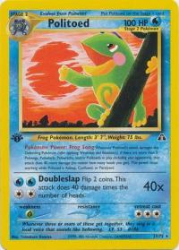 pokemon neo discovery 1st edition politoed 27 75 1st edition