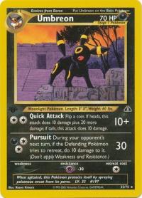 pokemon neo discovery 1st edition umbreon 32 75 1st edition