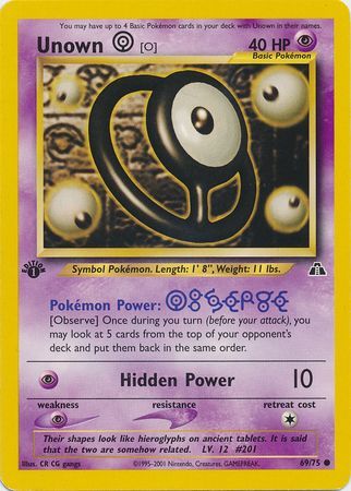 Unown O - 69-75 -1st Edition